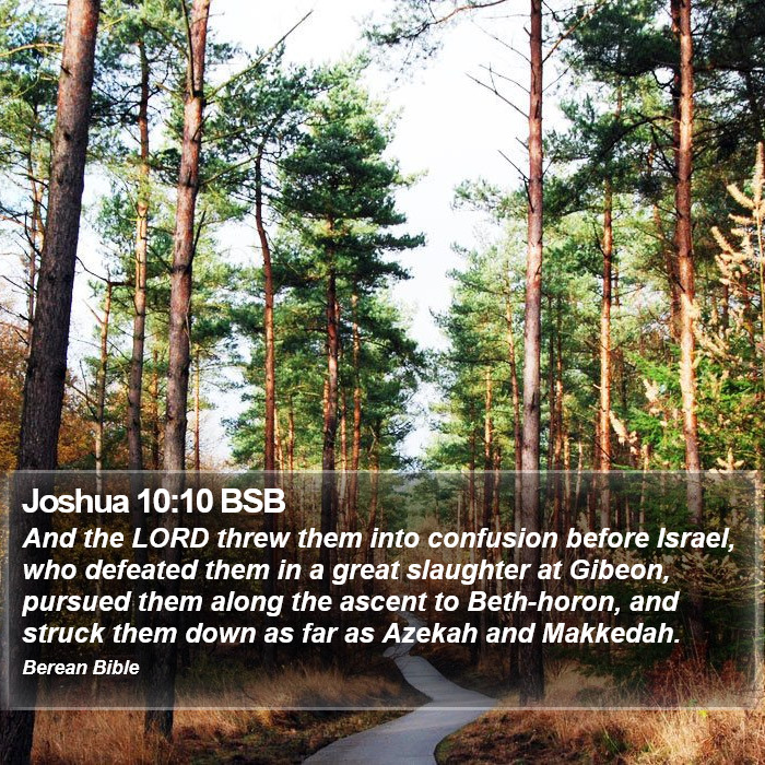 Joshua 10:10 BSB Bible Study