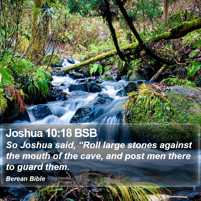 Joshua 10:18 BSB Bible Study