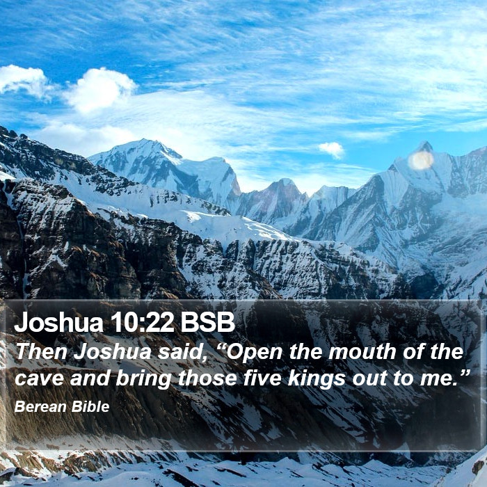 Joshua 10:22 BSB Bible Study