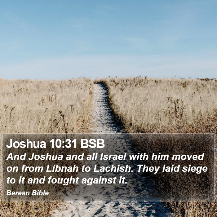 Joshua 10:31 BSB Bible Study