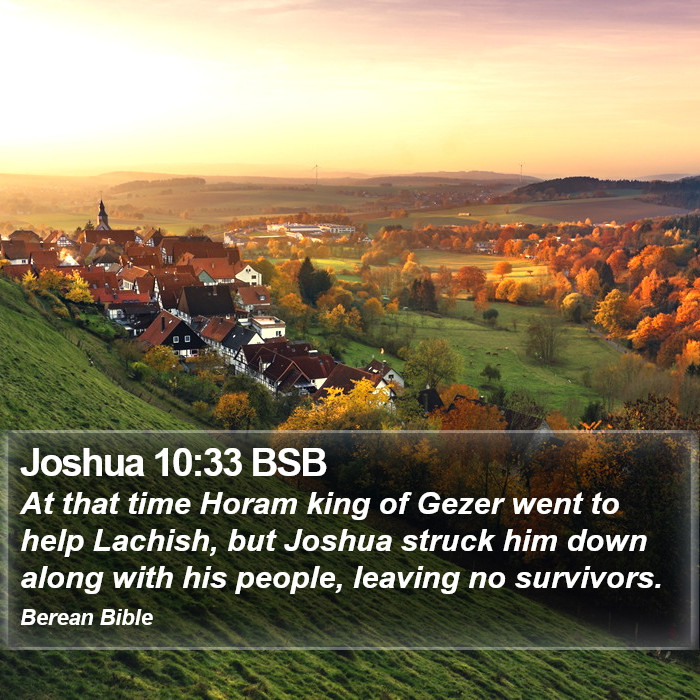 Joshua 10:33 BSB Bible Study