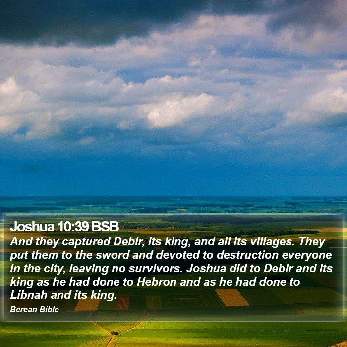 Joshua 10:39 BSB Bible Study