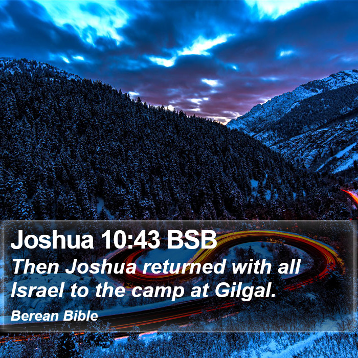 Joshua 10:43 BSB Bible Study