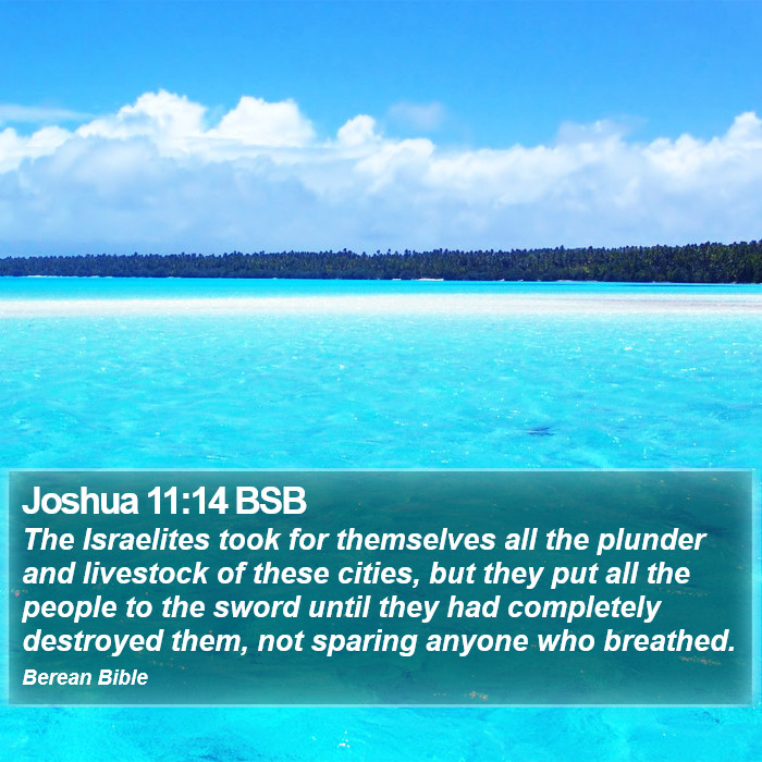 Joshua 11:14 BSB Bible Study