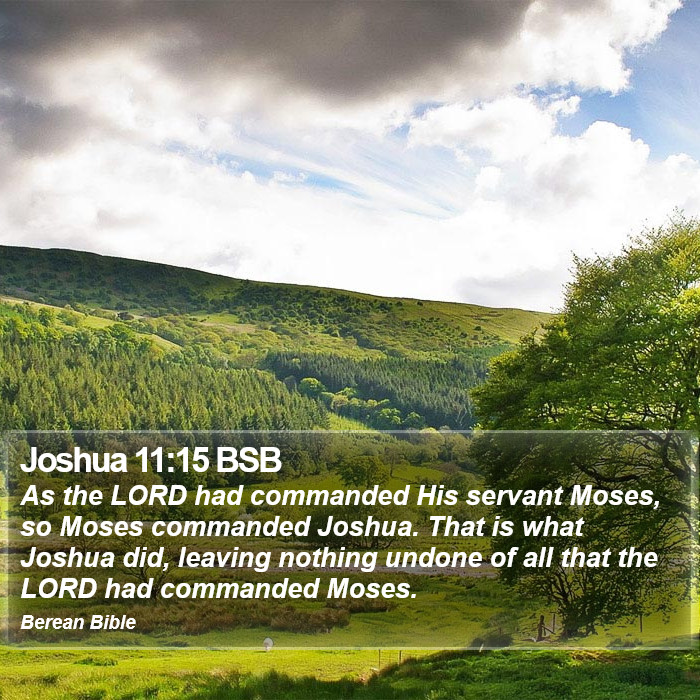 Joshua 11:15 BSB Bible Study