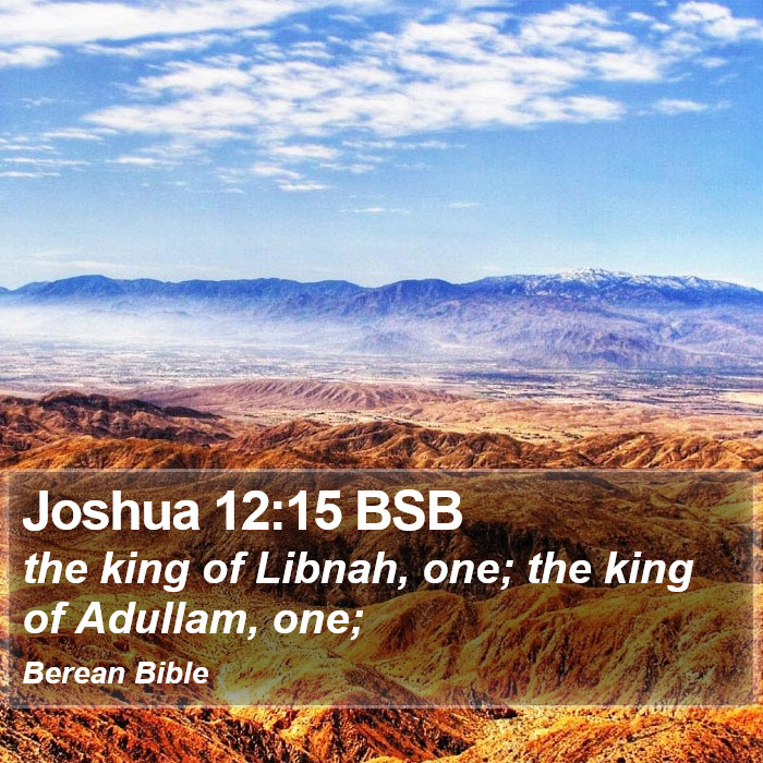 Joshua 12:15 BSB Bible Study