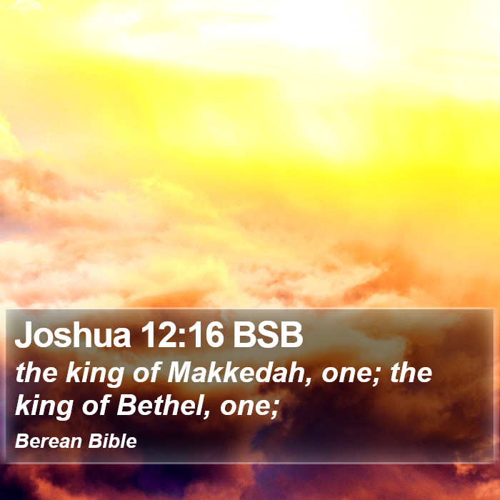 Joshua 12:16 BSB Bible Study