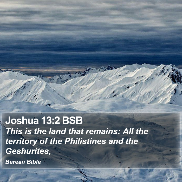 Joshua 13:2 BSB Bible Study