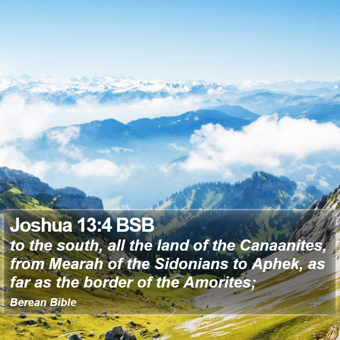 Joshua 13:4 BSB Bible Study