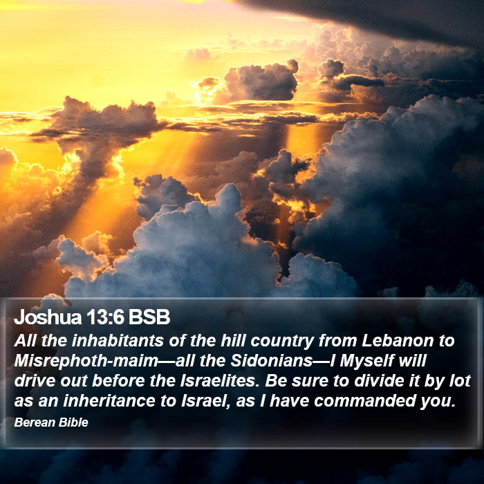 Joshua 13:6 BSB Bible Study