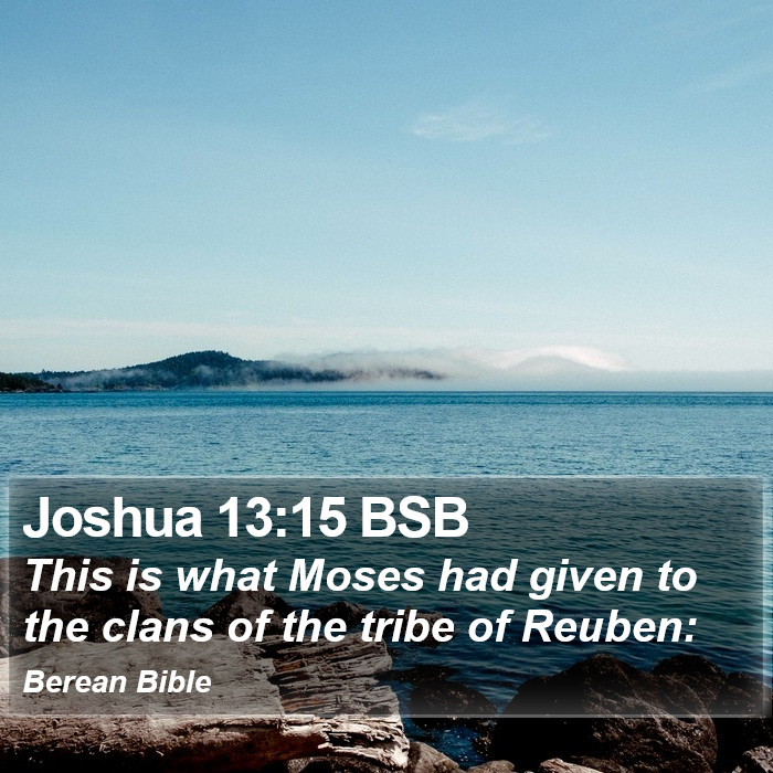 Joshua 13:15 BSB Bible Study