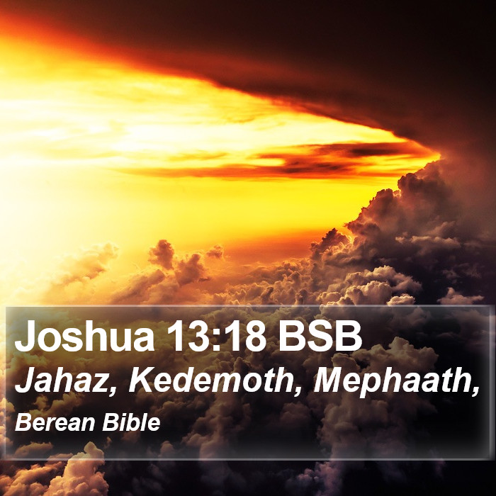 Joshua 13:18 BSB Bible Study