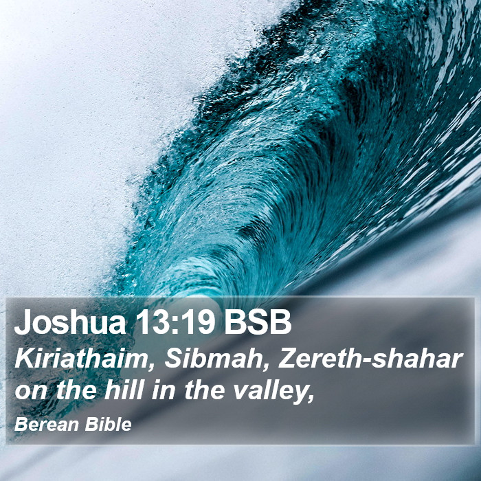 Joshua 13:19 BSB Bible Study