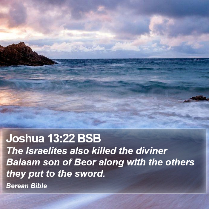 Joshua 13:22 BSB Bible Study