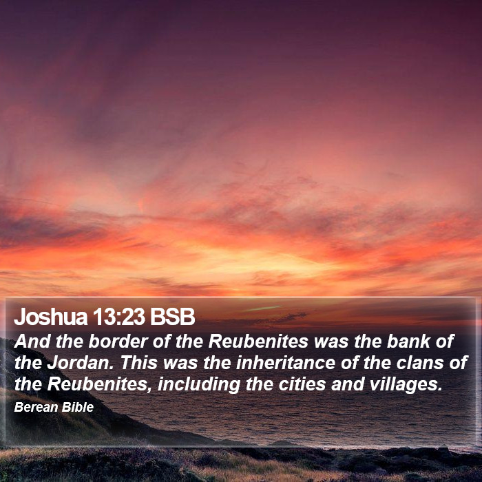 Joshua 13:23 BSB Bible Study