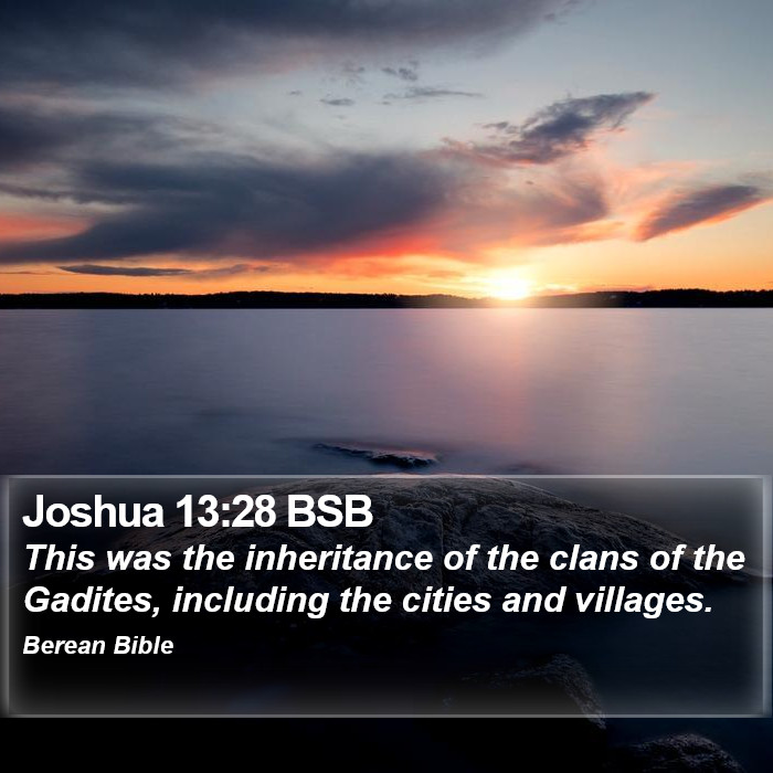 Joshua 13:28 BSB Bible Study