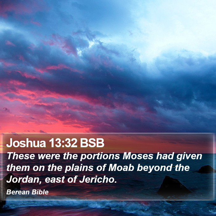 Joshua 13:32 BSB Bible Study