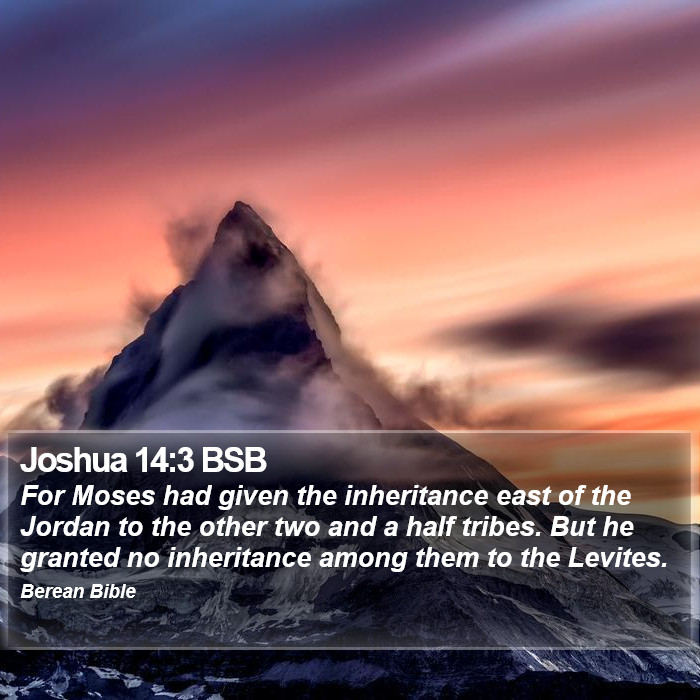 Joshua 14:3 BSB Bible Study