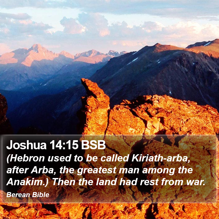 Joshua 14:15 BSB Bible Study