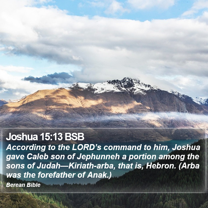 Joshua 15:13 BSB Bible Study