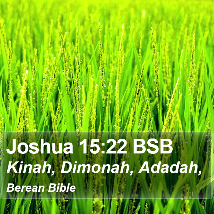 Joshua 15:22 BSB Bible Study