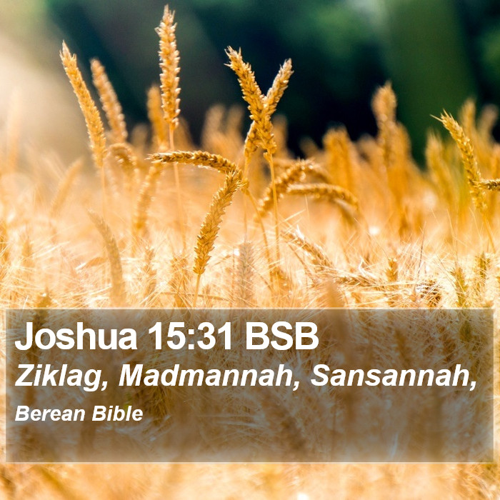 Joshua 15:31 BSB Bible Study