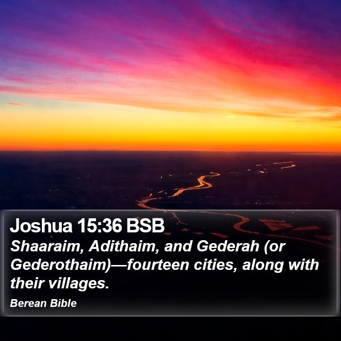 Joshua 15:36 BSB Bible Study