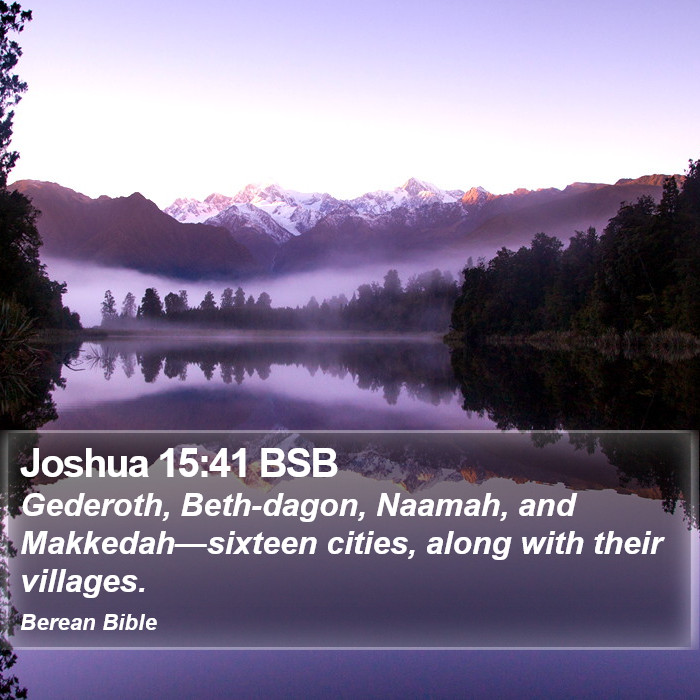 Joshua 15:41 BSB Bible Study