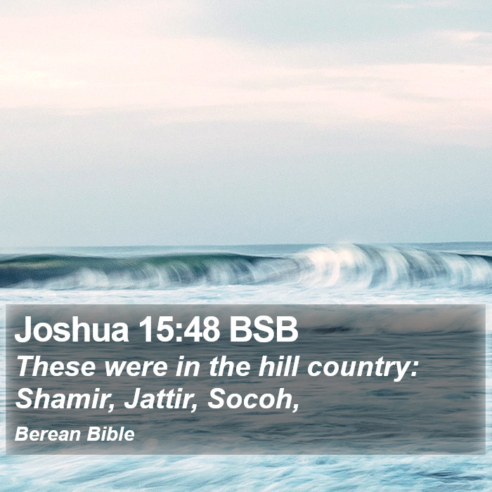 Joshua 15:48 BSB Bible Study