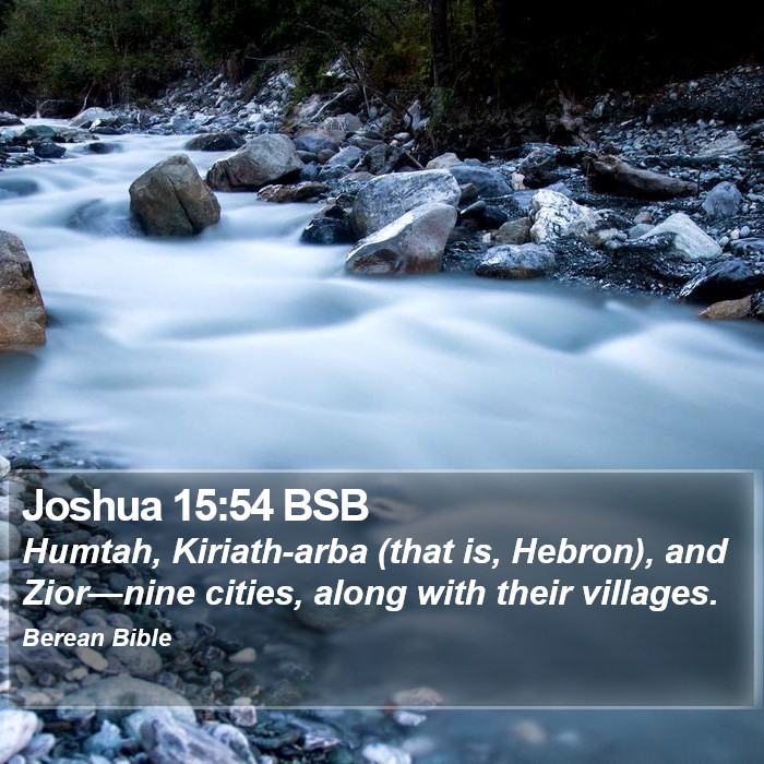 Joshua 15:54 BSB Bible Study