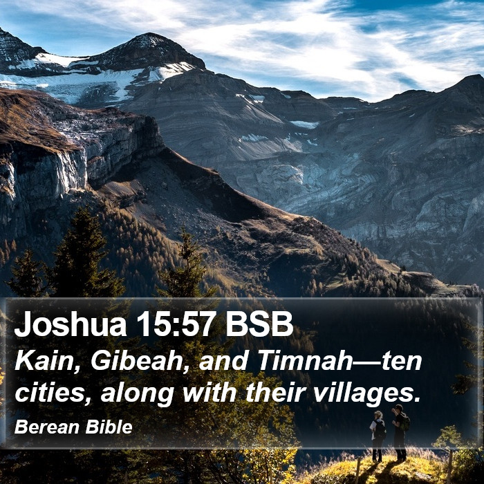 Joshua 15:57 BSB Bible Study