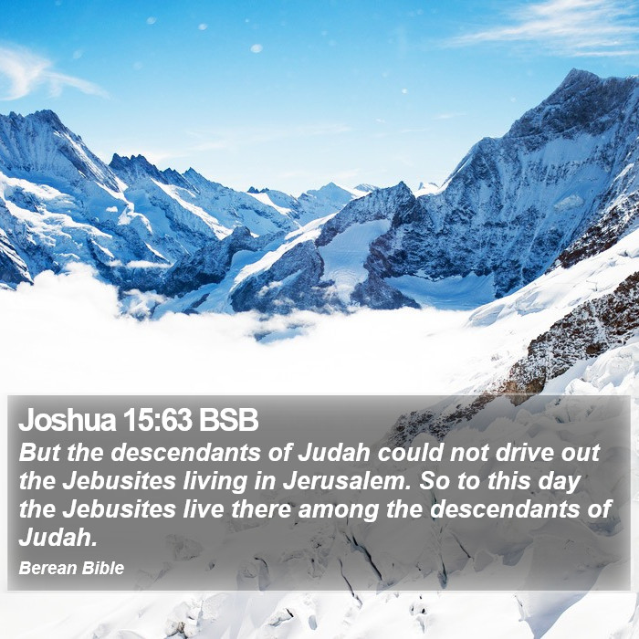 Joshua 15:63 BSB Bible Study