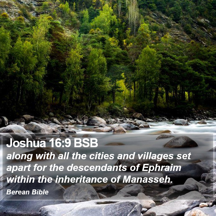 Joshua 16:9 BSB Bible Study