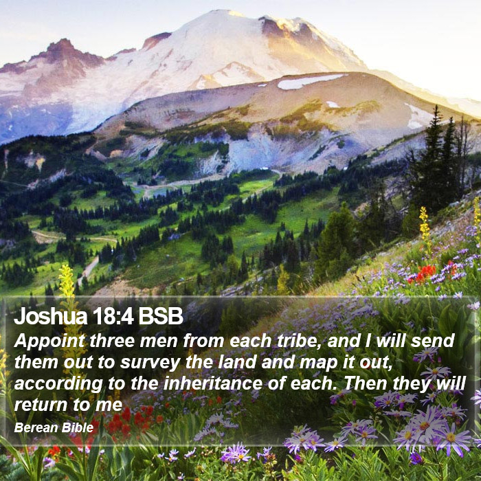 Joshua 18:4 BSB Bible Study