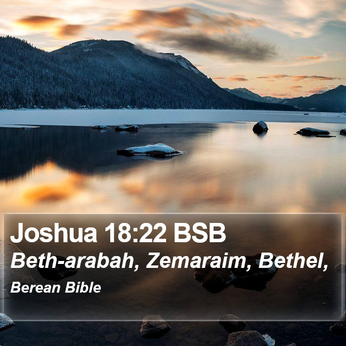 Joshua 18:22 BSB Bible Study