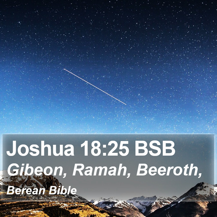 Joshua 18:25 BSB Bible Study