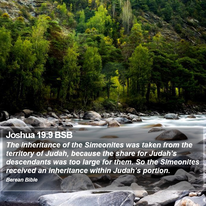 Joshua 19:9 BSB Bible Study