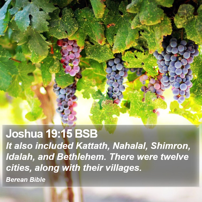 Joshua 19:15 BSB Bible Study