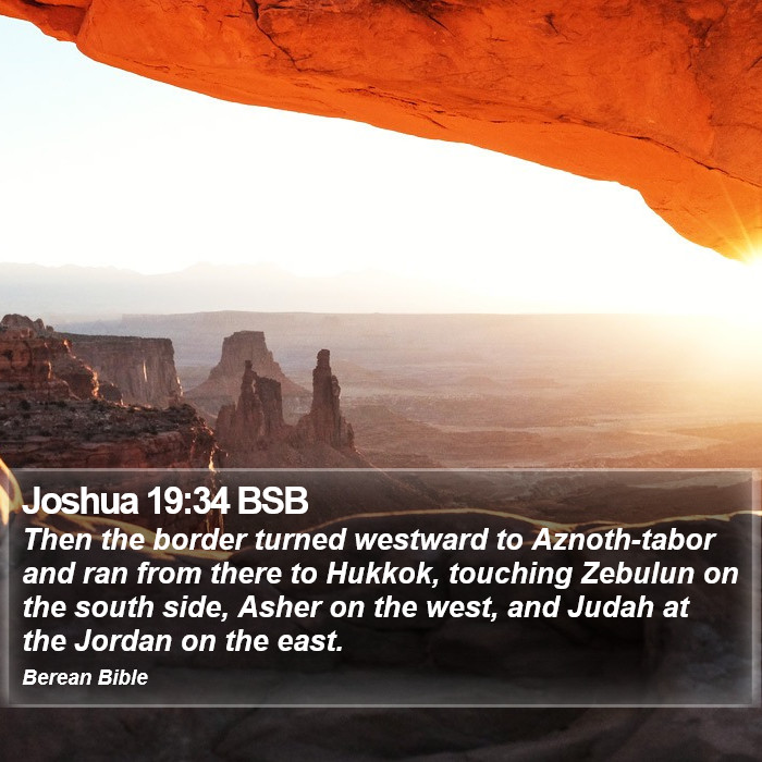 Joshua 19:34 BSB Bible Study