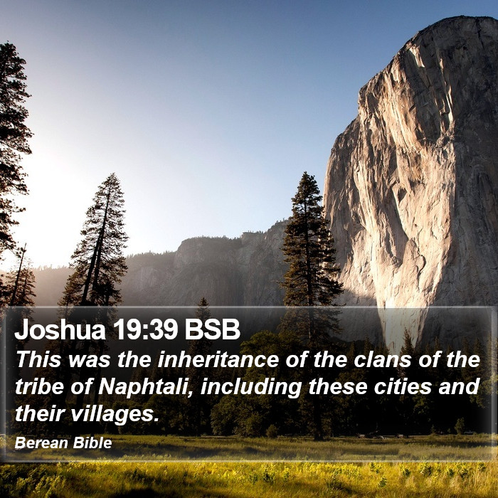 Joshua 19:39 BSB Bible Study