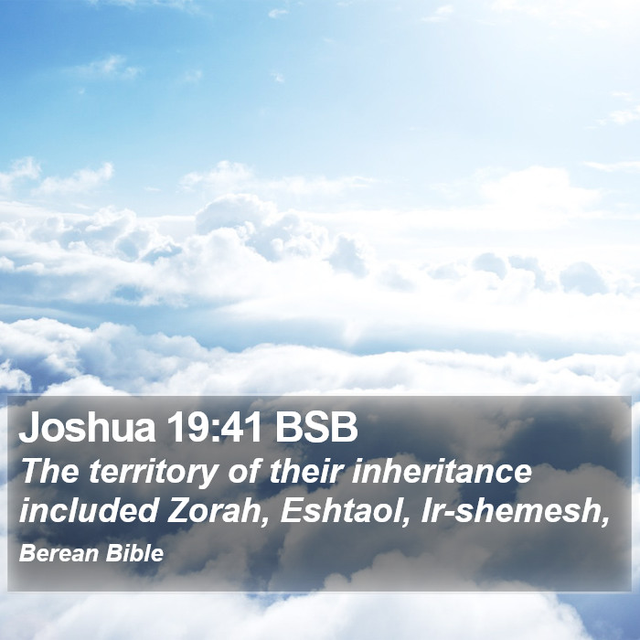 Joshua 19:41 BSB Bible Study