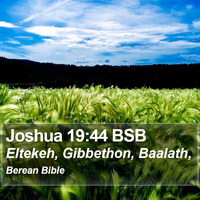 Joshua 19:44 BSB Bible Study