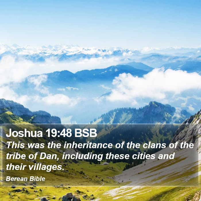 Joshua 19:48 BSB Bible Study