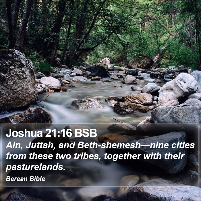 Joshua 21:16 BSB Bible Study