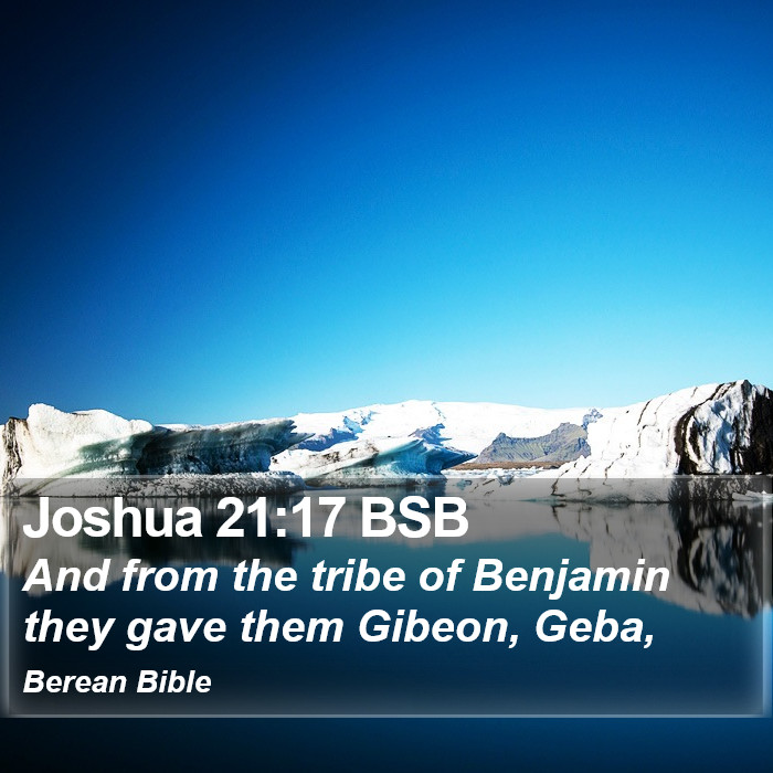 Joshua 21:17 BSB Bible Study