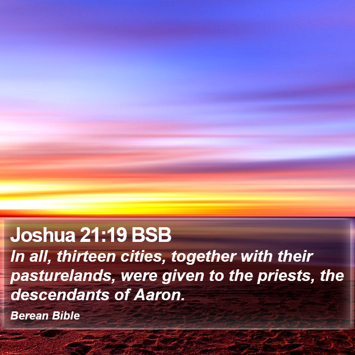 Joshua 21:19 BSB Bible Study