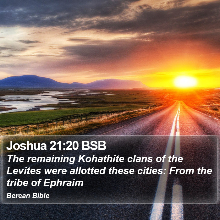 Joshua 21:20 BSB Bible Study