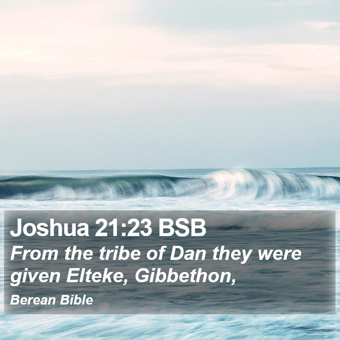 Joshua 21:23 BSB Bible Study