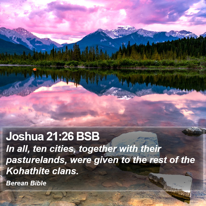 Joshua 21:26 BSB Bible Study