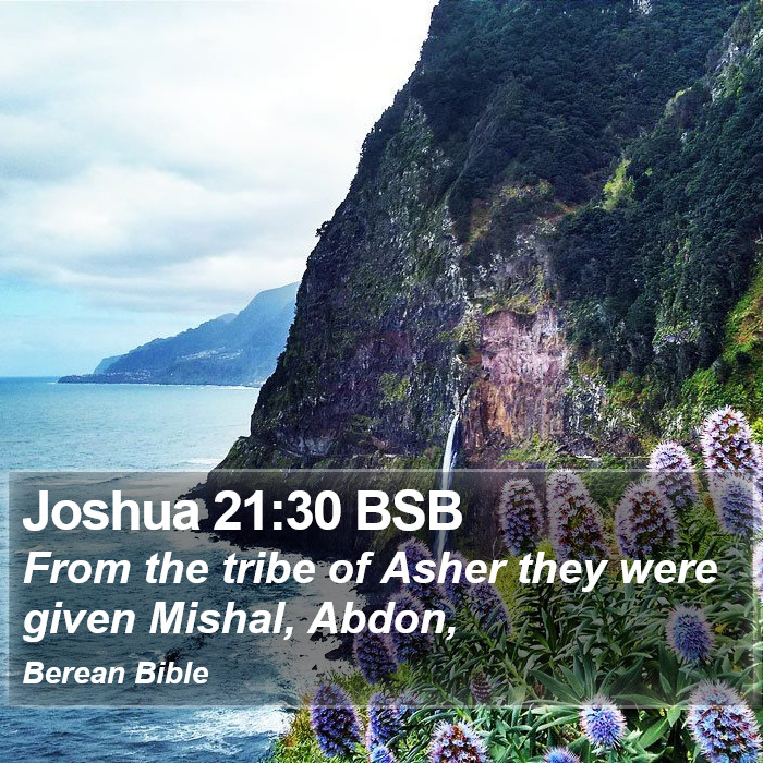 Joshua 21:30 BSB Bible Study